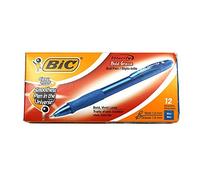 BIC Velocity Retractable Ballpoint Pen, Blue Ink, 1.6mm, Bold, Dozen