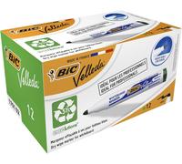 Bic Velleda Dry Wipe Marker Pens Green Bullet Tip Whiteboard Markers Pack of 12