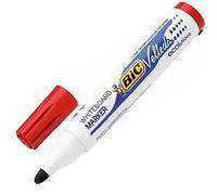 Bic Velleda 1701 Ecolutions Whiteboard Pens, Red - Box of 12 - Dry Erase Pens for Whiteboards in School or office