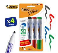BIC Velleda 1701 Whiteboard Markers Dry Wipe Assorted Colours 4 Pack