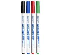 BIC Whiteboard Markers Velleda 1721 - Dry-Wipe, Fine Bullet Tip - Pack of 4