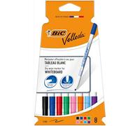 BIC Whiteboard Marker Velleda 1721 - Fine Bullet Tip 1.5 mm - Pack of 8 Assorted Colours