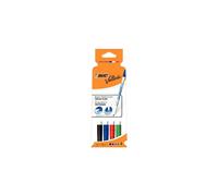 BIC Velleda 1721 Whiteboard Markers - Assorted Colours, Pack of 4, Dry Erase Pens for School or Office