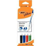 BIC Velleda 1721 Whiteboard Markers - Assorted Colours, Pack of 4, Dry Erase Pens for School or Office
