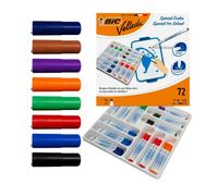 Bic Velleda 1721 Whiteboard Pens - Assorted Colours, Classpack of 72 Bic Multicolor