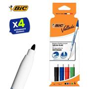 BIC Velleda 1721 Whiteboard Pens Pack of 4 Assorted Colours Fine Tip