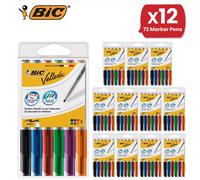 Bic VELLEDA 1741 DRYWIPE ASSORTED - PACK OF 6 - 12 Packs Bic Multicolor