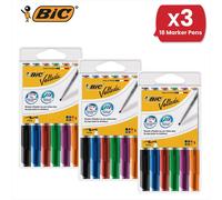 Bic VELLEDA 1741 DRYWIPE ASSORTED - PACK OF 6 - 3 Packs Bic Multicolor