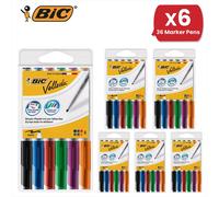 Bic VELLEDA 1741 DRYWIPE ASSORTED - PACK OF 6 - 6 Packs Bic Multicolor