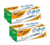 Bic Velleda 1741 Whiteboard Drywipe Markers Green - Box of 12 - 2 Packs Bic Multicolor