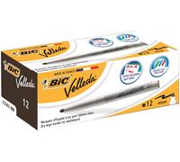 Bic Velleda 1741 DryWipe Marker Black, Pack of 12 1199174109
