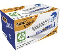 BIC Velleda 1751 Ecolutions Dry Erase Felt - Blue, Box of 12