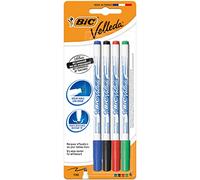 BIC Whiteboard Markers Velleda 1721 - Dry-Wipe, Fine Bullet Tip - Pack of 4