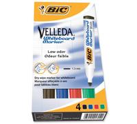 Bic Velleda Drywipe Marker Bullet - Pack of 4 Assorted Colours (904941)