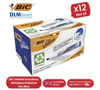BIC Velleda 1751 Ecolutions Dry Erase Felt - Blue, Box of 12