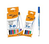 BIC Velleda Fine Whiteboard Dry Wipe Markers, Assorted Colours, Pack Of 12