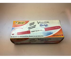 BiC Velleda Grip White Board Marker Red (Pack of 12)