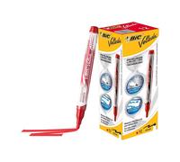 Bic Velleda Liquid Ink Dry Wipe Pocket Markers Red - Pack of 12 Bic Red