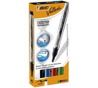 BIC Velleda Pocket Whiteboard Pens - Pack of 4 - Assorted Colours - Thick Tip fo