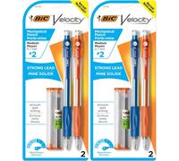 BIC Velocity Original Mechanical Pencil, Medium Point (0.7mm), Smooth Dark Writing, 2-Count (Pack of 2)