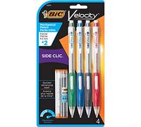 BIC Velocity Side Clic Mechanical Pencil, Fine Point (0.5mm), 4-Count