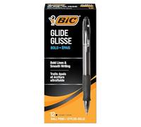 BIC VLGB11BK Velocity Retractable Ballpoint Pen, Black Ink, 1.6mm, Bold, Dozen