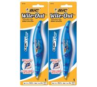 BIC White-Out Exact Liner Correction Tape Pen Non-Refillable 1/5 Inch x 236 Inches (WOELP11) - Pack of 2