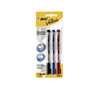 BIC Velleda Pocket Whiteboard Pens - Assorted Colours, Pack of 3