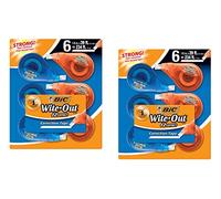 BIC Wite-Out Brand EZ Correct Correction Tape, White, 10-Count (12 Count)