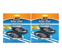 BIC Wite-Out Brand EZ Correct Grip Correction Tape,19.8 Feet,of White Correction Tape,Fast,Clean and Easy to Use Tear-Resistant - 2 Count (Pack of 2)