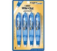BIC Wite-Out Exact Liner Correction Tape, White, 4 Tapes (3 Packages of 4 Tapes)