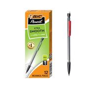 BIC Xtra-Life Mechanical Pencil, Clear Barrel, Medium Point (0.7mm), 12-Count, Black