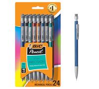 BIC Xtra-Precision Mechanical Pencil, Metallic Barrel, Fine Point (0.5mm), 24-Count, Doesn't Smudge and Erases Cleanly