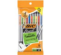 BIC Xtra-Smooth Mechanical Pencils With Erasers Medium Point (0.7mm) 10-Count Pack Mechanical Pencils for School or Office Supplies (MPP101-BLK)
