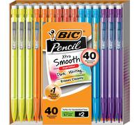 Bic Mechanical Pencils, Xtra Smooth, Bright Edition (Darker Colors, Erases Cleanly), 40-Count