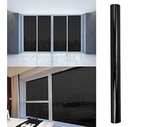 Bicaquu Sun Protection PVC Black Color 0.5x3 Meters One Way Window Film Heat Control Privacy Protection Window Privacy Film, for Home Office