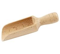 BICB 5.5″ Natural Beechwood Scoop - Single-Piece, Eco-Friendly Scoop for Flour, Coffee, Sugar, Bath Salts & Crafts - Long Handle, Rustic Design