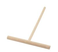 BICB Beechwood Crepe & Pancake Batter Spreader - Wooden T-Shape Scraper Stick for Griddle - Kitchen Tools & Essentials for Flat Tortilla Shells, Roti, Galettes - Round Food Pastry Tool - 5.5 Inches
