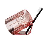 Bicchiere Spazzolino Rovesciato - Portaspazzolino Acrilico Moderno, Trasparente Design | Capacità Trecento Millilitri Struttura Leggera Multifunzionale Supporto Pratico per Viaggio