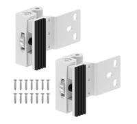 BiceNoning Home Security Door Reinforcement Lock, Screw Mounted Safety Latch Inside Stopper for Inward Swinging Front Door, Apartment & Hotel - Withstand 800 lbs Stop Flip Lock (White-2PCS)