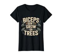 Biceps Don't Grow On Trees Arm Muscle Gym Workout - Value Graphic T-Shirt, Women, Black, XL