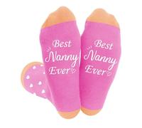 Bicfuiot Nanny Gifts for Nanny Mothers Day Presents Personalised Grandma Gifts Grandmother Birthday for Nana Grandparents Present for Nan Mother's Day Retirement Christmas Xmas Cozy Socks