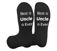 Bicfuiot Uncle Gifts Uncle Birthday Gifts Funny Fathers Day Gift Ideas for Uncles from Niece from Nephew Personalised Father's Day Presents Christmas Xmas Cozy Socks Mens