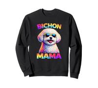 Bichon Dog Mama Pop Art Bichon Frise Mom Cute Dog Lover Sweatshirt
