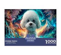 Bichon Fantasy 1000 Piece Recycled Paper Puzzle Game - Poodle Cosmic Nebula The Whole Family Activity for Home Wall Decoration38x26cm/1000pcs