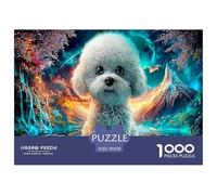 Bichon Fantasy 1000 Pieces Puzzle for Adults & Kids | Detailed -Poodle Cosmic Nebula Impossible Hard Challenging Great Gift Idea70x50cm/1000pcs