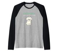 Bichon Frise 100 Percent Fluff 0 Percent Attitude Dog Lover Raglan Baseball Tee