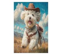 Bichon Frise 1000 Pc DIY Jigsaw Puzzle Cute Animal Pets Puzzles for Adults Teens Hard Challenging Team Building Stress Reducing Autumn Premium Quality Material 1000 PCS