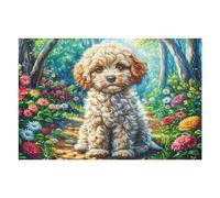 Bichon Frisé 1000 Piece Jigsaw Puzzle for Adults Pet Animals Rainy Day Activity Mindful Relaxation Precision Cut Pieces Unique Gift Wall Art Decor 1000 PCS
