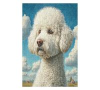 Bichon Frise 1000 Piece Jigsaw Puzzle for All Ages Cute Animal Pets Idea Spooky Fun High Resolution Print Home Decor Stress Relief 1000 PCS